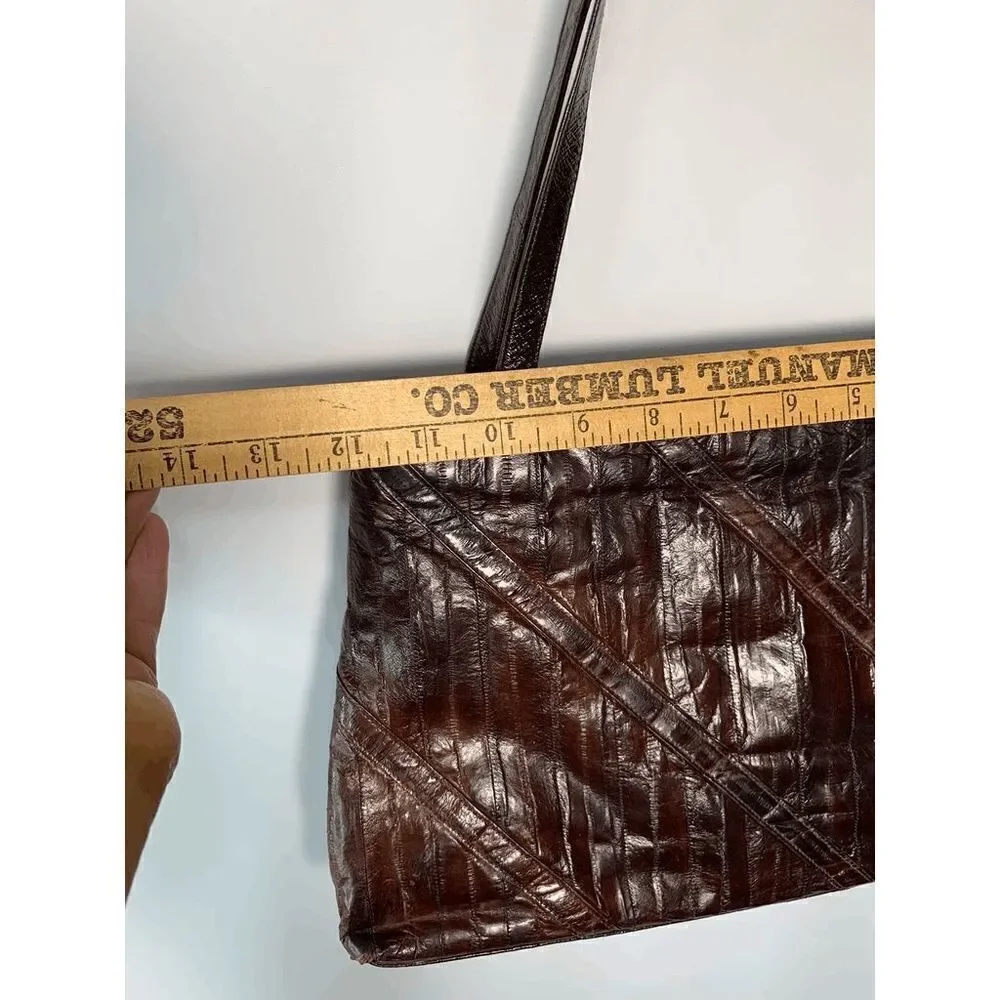 Vintage Eel Skin Hong Kong Shoulder Purse 8x12
